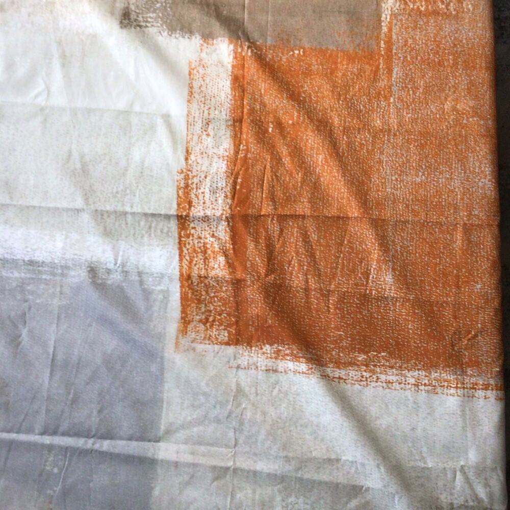 2-geometric abstract rod pocket curtain panels